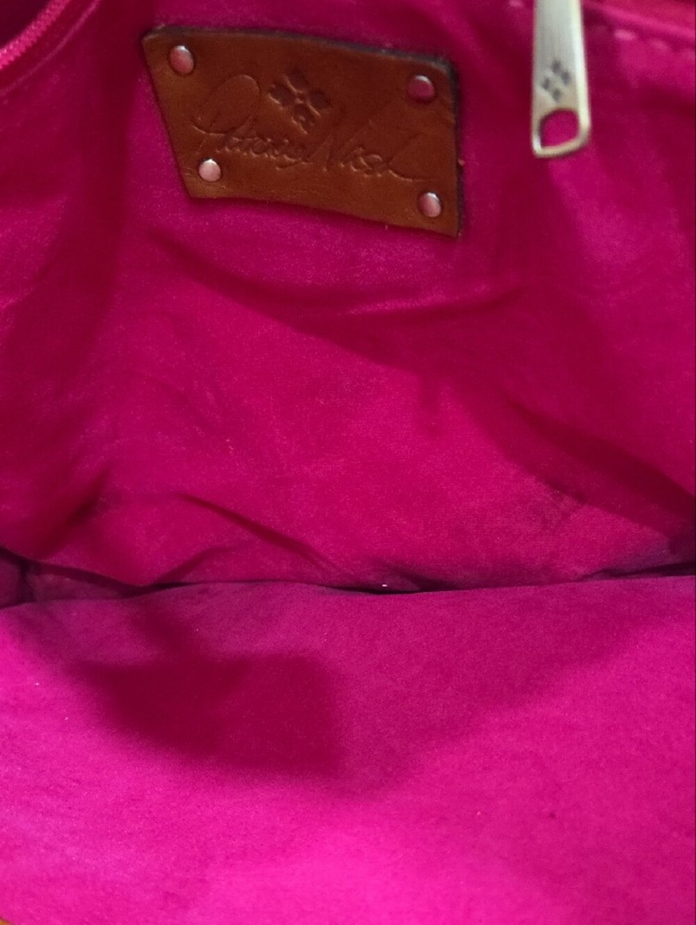 Patricia Nash Large Handcrafted Brown Floral Tooled Leather Tote Bag 13x11x5 - Picture 7 of 8